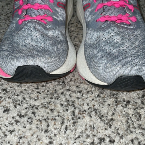 ASICS Women's Gray and Pink Running Shoes - Picture 3 of 10